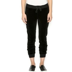 Pam & Gela Small Black Velour Sweatpant Joggers